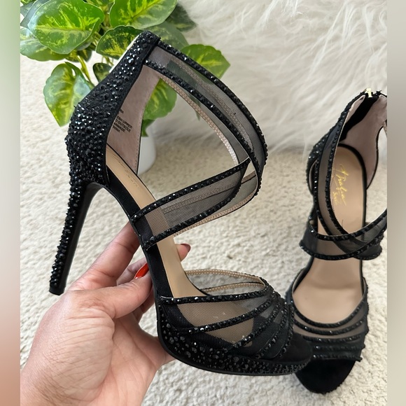 Thalia Sodi Ceara Platform Evening Sandals with Rhinestone Embellishments - Picture 4 of 9